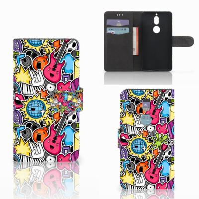 Nokia 7 | Wallet Case | met Pasjes | Punk Rock