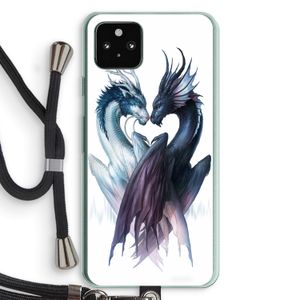 Yin Yang Dragons: Pixel 5a 5G Transparant Hoesje met koord