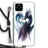 Yin Yang Dragons: Pixel 5a 5G Transparant Hoesje met koord