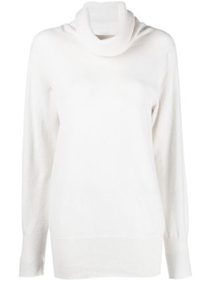 Malo pull en cachemire à col roulé - Blanc