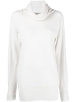 Malo pull en cachemire à col roulé - Blanc