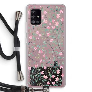 Sierlijke bloemen: Samsung Galaxy A51 5G Transparant Hoesje met koord