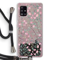 Sierlijke bloemen: Samsung Galaxy A51 5G Transparant Hoesje met koord