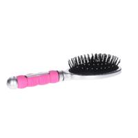 Haarborstel Hairmaster - zilver met roze handvat - 23 x 6 cm - kunststof - heren/dames/kinderen