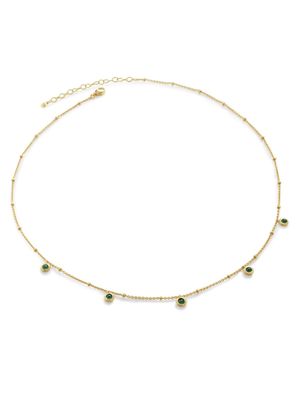 Monica Vinader collier ras-du-cou serti d'onyx - Or