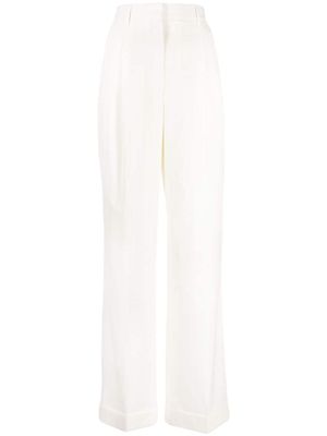 Casablanca pantalon droit en laine à taille haute