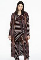 Yoek Cardigan plissé STRIPES | Zwart | Maat 54/56