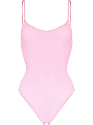 Hunza G maillot de bain Pamela à effet froissé - Rose