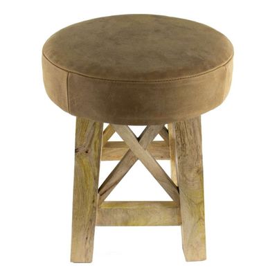 Rond Krukje Vintage Bruin Leer (35 cm) Rond Krukje Vintage Bruin Leer (35 cm)