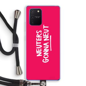 Neuters (roze): Samsung Galaxy Note 10 Lite Transparant Hoesje met koord