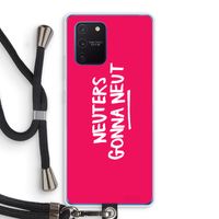 Neuters (roze): Samsung Galaxy Note 10 Lite Transparant Hoesje met koord