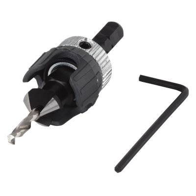 Wolfcraft Voorboor | Verzinkboor + D-stop | Ø3,2-12mm | 1 stuk - 2544000