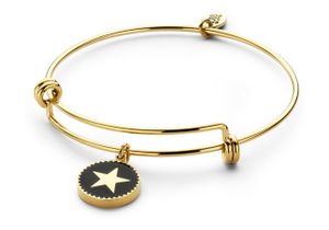 CO88 Collection 8CB-90184 - Stalen bangle met bedel - ster - one-size - goudkleurig