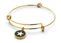 CO88 Collection 8CB-90184 - Stalen bangle met bedel - ster - one-size - goudkleurig