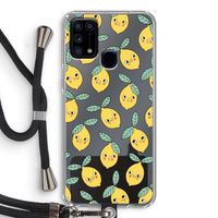 Citroenen: Samsung Galaxy M31 Transparant Hoesje met koord Citroenen: Samsung Galaxy M31 Transparant Hoesje met koord