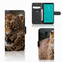 Samsung Galaxy J6 2018 | Telefoonhoesje | Met pasjeshouder | Luipaard
