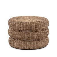 Rivièra Maison Hocker Macaron Rustic Rattan - Naturel - Rond - thumbnail