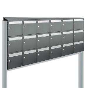 Allux Flow Set 6-Breed, 3-Hoog Met Dak Op Statief Antraciet - 40040065_6x3ds