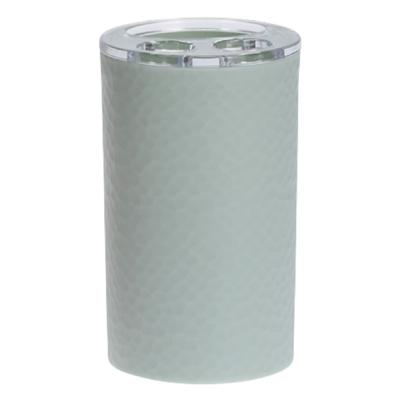 Badkamer tandenborstelhouder - groen - met diamonddesign - 7 x 11 cm