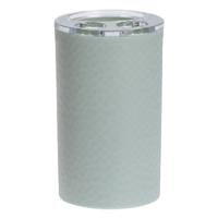 Badkamer tandenborstelhouder - groen - met diamonddesign - 7 x 11 cm