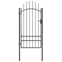 Poort 1x2,5 m staal zwart