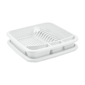 Plastic Forte Afdruiprek - met lekbak - ivoor wit - 39 x 39 cm - Afwasrek - Afdruiprekken