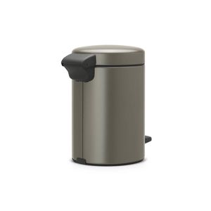 Brabantia newIcon pedaalemmer 3 liter met kunststof binnenemmer - Platinum