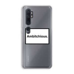 Ambitchious: Xiaomi Mi Note 10 Transparant Hoesje