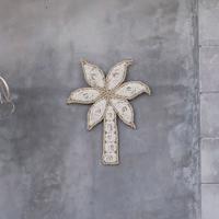 Bazar Bizar Wanddecoratie Schelp Palmboom Schelpen, 40cm - Wit