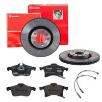 Remmenset, remschijf BREMBO, Remschijftype: Gespleten, Inbouwplaats: Vooras, u.a. für Vauxhall, Opel