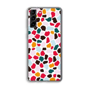 Colored Giraffe: Samsung Galaxy S21 Plus Transparant Hoesje