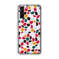 Colored Giraffe: Samsung Galaxy S21 Plus Transparant Hoesje