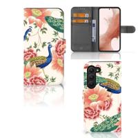 Telefoonhoesje | Met pasjeshouder | voor Samsung Galaxy S23 Pink Peacock Telefoonhoesje | Met pasjeshouder | voor Samsung Galaxy S23 Pink Peacock