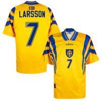 Zweden Shirt Thuis 1996-1998 + Larsson 7 - thumbnail