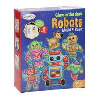Lobbes Gieten & schilderen glow in the dark robots