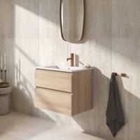 Ben Tendenza voorgemonteerd badmeubel incl. glans witte keramische wastafel 62,7x46x61,5cm urban oak