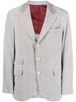 Brunello Cucinelli blazer à simple boutonnage - Gris