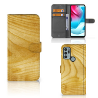 Motorola Moto G60s Book Style Case Licht Hout - thumbnail