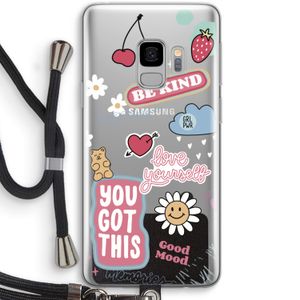 Positivity: Samsung Galaxy S9 Transparant Hoesje met koord