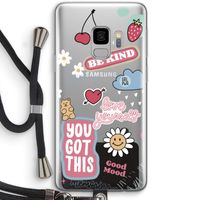 Positivity: Samsung Galaxy S9 Transparant Hoesje met koord