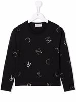 Moncler Enfant haut à logo imprimé - Noir