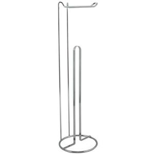 MSV Wc|toiletrolhouder reservoir - metaal - zilver - 54 cm - 4|5 rolle