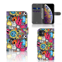 Apple iPhone 11 Wallet Case met Pasjes Punk Rock