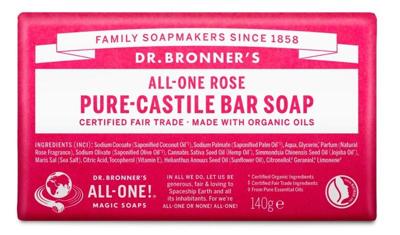 Dr Bronners Barsoap rose 140 Gram