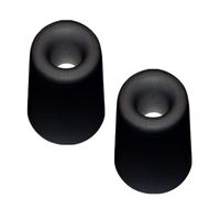 2x Deurbuffer / deurstopper zwart rubber 75 x 35 mm - thumbnail