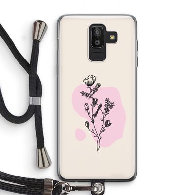 Roses are red: Samsung Galaxy J8 (2018) Transparant Hoesje met koord
