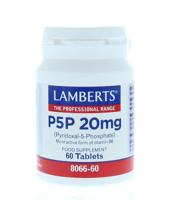 Lamberts Vitamine B6 (P5P) 20mg Lamberts Vitamine B6 (P5P) 20mg
