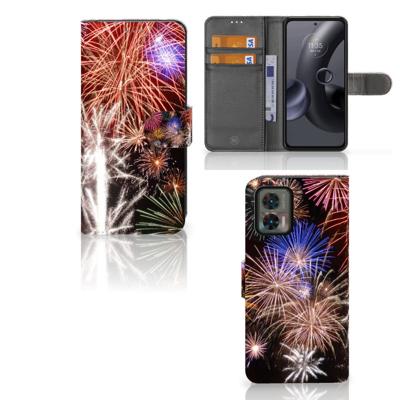 Motorola Edge 30 Neo | Wallet Case | met Pasjes | Vuurwerk