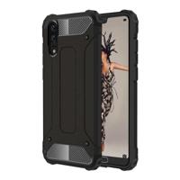Voor Huawei P20 Cover Full-body ruige TPU + PC combinatie back cover (zwart)