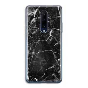 Zwart Marmer 2: OnePlus 7 Pro Transparant Hoesje